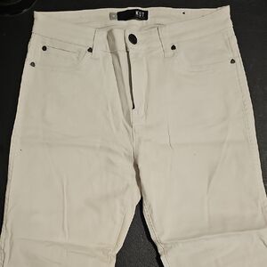 Kut from the Kloth High Rise Connie Ankle Skinny Jeans - Cream